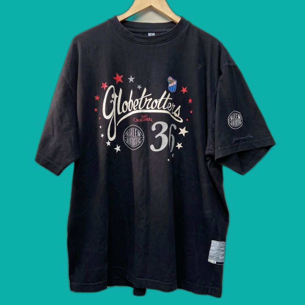 Vtg Fubu Platinum Harlem Globetrotters Black Heavy T-Shirt Men's Sz XL